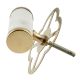 White Round Stone Gold Cabinet Knobs